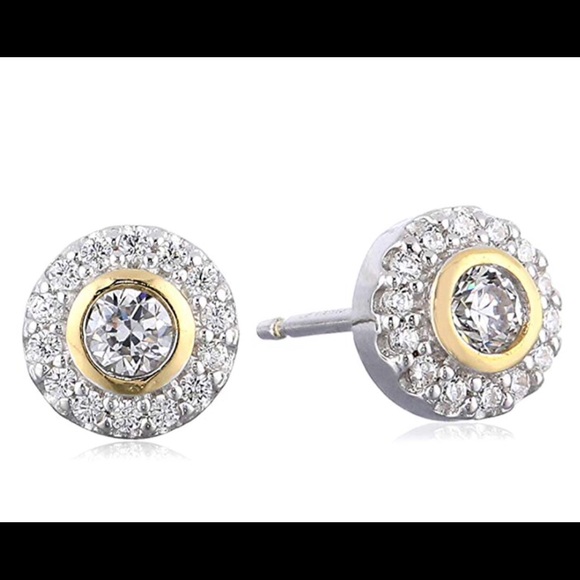 NIB Morgan & Paige 18KGold Plated .925 SS Earrings - Picture 1 of 8